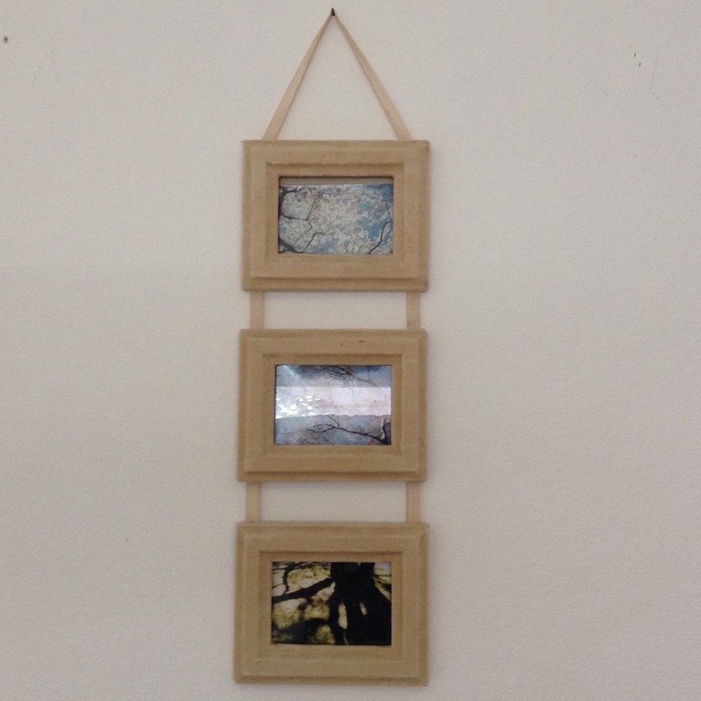 Vintage trio velvet hanging picture frames